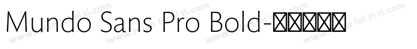 Mundo Sans Pro Bold字体转换